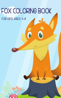 Fox Coloring Book For kids Ages 4-8