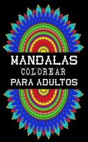 Mandalas Colorear Para Adultos: 60 motivos con fondo negro / de mandala simple a complejo con efecto antiestrés / libro para colorear con páginas ... para adultos