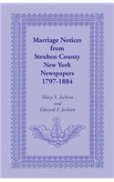 Marriage Notices from Steuben County, New York, Newspapers 1797-1884