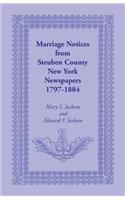 Marriage Notices from Steuben County, New York, Newspapers 1797-1884