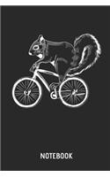 Eichhörnchen - Notizbuch: Liniertes Schreibheft Mit Eichhörnchen Auf Einem Mountainbike Bild / Zeichnung Für Frauen, Männer & Kinder. Tolle Geschenk Idee Für Alle Eichhörnche
