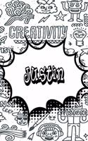 Justin: Weekly Planer Doodle 365 Yearly Journal Notebook 120 Pages 6x9