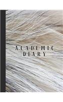 Academic diary: Large page per week academic organizer planner for all your educational organisation - Animal fur effect cover design