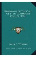 Memorialia Of The Class Of '64 In Dartmouth College (1884)