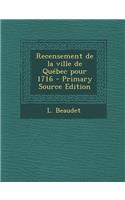 Recensement de la ville de Québec pour 1716