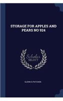 Storage for Apples and Pears No 924