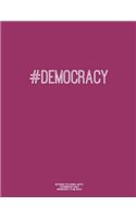 Notebook for Cornell Notes, 120 Numbered Pages, #DEMOCRACY, Plum Cover: For Taking Cornell Notes, Personal Index, 8.5"x11", Hashtag Series, Genius Edition