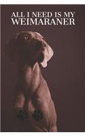 All I need is my Weimaraner: A diary for me and my dogs adventures