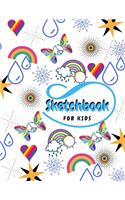 Sketchbook for Kids: Blank pages, white paper, sketch, doodle and draw 8.5 X 11, Customized Artist Sketchbook to Draw and Journal: 110 pages, Sketching, Drawing and Crea