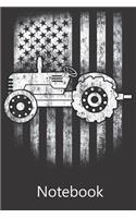 Tractor America Flag: Notebook, Composition Book for School Diary Writing Notes, Taking Notes, Recipes, Sketching, Writing, Organizing, Christmas Birthday Gifts