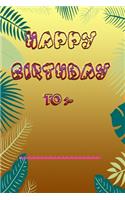 Happy Birthday Book