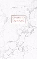 Graph Paper Notebook: Elegant White Marble - 8 x 10 - 5 x 5 Squares per inch - 100 Quad Ruled Pages - Cute Graph Paper Composition Notebook for Children, Kids, Girls, Tee