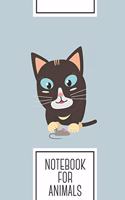 Notebook for Animals: Lined Journal with Cat with toy mouse Design - Cool Gift for a friend or family who loves kitten presents! - 6x9" - 180 White lined pages - You Can 
