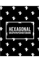 Hexagonal Graph Paper Notebook: Black Color Book, 1/4 Inch Hexagons Graph Paper Notebooks 8.5" X 11" for Designing, Game Boards Paper, Math Activities and Coloring Patterns