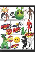 Blank Comic Book Paper: 120 Comic Style Paper Large 8.5x11 Pages to Create Own Cartoon Characters and Stories