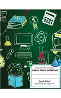 Graph Paper Notebook: Squared Graphing Paper: 4 Squares Per Inch * Blank Quad Ruled * Large (8.5" X 11") 100 Pages * Softback (Composition Books) .