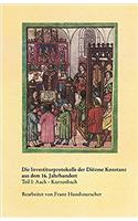 Investiturprotokolle Der Diozese Konstanz Aus Dem 16. Jahrhundert