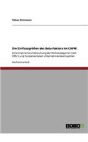 Die Einflussgrößen des Beta-Faktors im CAPM