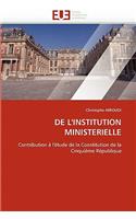 de l''institution Ministerielle