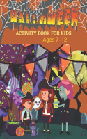 Halloween activity book for kids ages 7-12