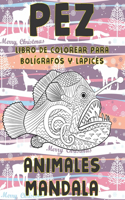 Libro de colorear para bolígrafos y lápices - Mandala - Animales - Pez