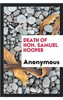 Death of Hon. Samuel Hooper