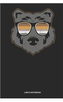 LGBTQ Notebook: Blank Log Book For Father Of Kids And A Husband: Gay Daddy Journal Gay Bear Sunglasses Gift