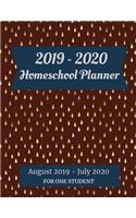 2019-2020 Homeschool Planner For One Student: August 2019 - July 2020