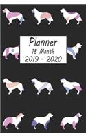 Planner 18 Month 2019 - 2020: Golden Retriever Dog Weekly and Monthly Planner July 2019 - December 2020: 18 Month Agenda - Calendar, Organizer, Notes, Goals & to Do Lists