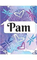 Pam: Personalized Name Journal with Blank Lined Paper