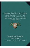 Hints to Solicitors