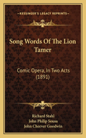Song Words Of The Lion Tamer