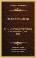 That Kentucky Campaign