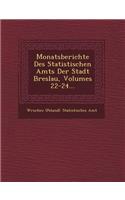 Monatsberichte Des Statistischen Amts Der Stadt Breslau, Volumes 22-24...