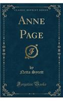 Anne Page (Classic Reprint)