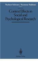 Context Effects in Social and Psychological Research