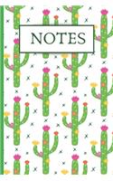 Notes: Journal For Organizing/Consolidating Notes In One Place - 120 Lined Pages - 6 x 9 - Cactus Design (Communication Book, Writing Pad)