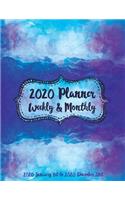2020 Planner Weekly and Monthly Jan 1, 2020 to Dec 31, 2020 Blue Wave: Yearly Planning Calendar