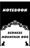 Bernese Mountain Dog Notebook: Black and White notebook, Decorative Journal for Bernese Mountain Dog Lover: Notebook /Journal Gift, Black and White,100 pages, 6x9, Soft cover, Mat