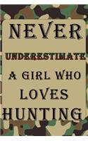Never Underestimate A Girl Who Loves HUNTING