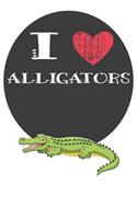 I Heart Alligators: A Cute Alligator Lovers Journal / Notebook / Diary Perfect for Birthday Present or Christmas Gift Great for kids, Teens or Students(6x9 - 110 Blank 
