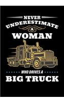 Never Underestimate A Women Who Drives A Big Truck