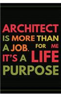 Architect is More Than a Job: It's a Life Purpose - Architect Notebook Gifts - Architecture Journal for Writing Notes - Graduation Gifts for Architectural Student - 6x9 Journal 1
