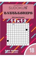 Sudoku Battleships - 200 Hard Puzzles 11x11 (Volume 18)