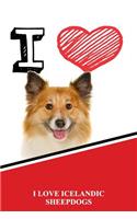 I Love Icelandic Sheepdogs: Jiu-Jitsu Training Diary Training Journal Log Feature 120 Pages 6x9