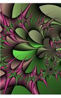 Stunning Green and Pink Fractal Journal: Take Notes, Write Down Memories in this 150 Page Lined Journal