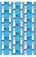 Journal Notebook For Cat Lovers Funny Tall Cats Pattern 3