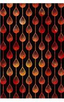 Bullet Journal Notebook Teardrops Pattern 6
