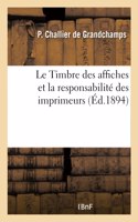 Timbre des affiches et la responsabilité des imprimeurs