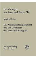 Das Wesensgehaltsargument Und Der Grundsatz Der Verh Ltnism Igkeit